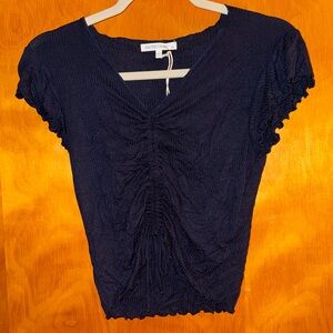 Antistar Navy Ruched Women's Blouse